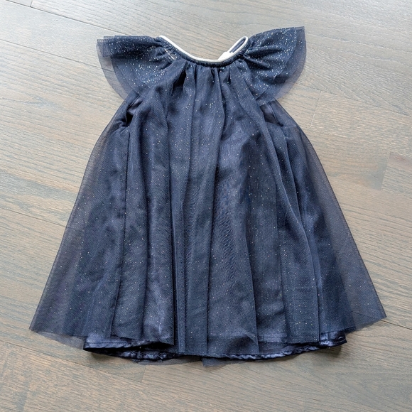 H&M | Dresses | Hm Baby Girl Sparkling Navy Blue Tulle Dress 62 Months ...